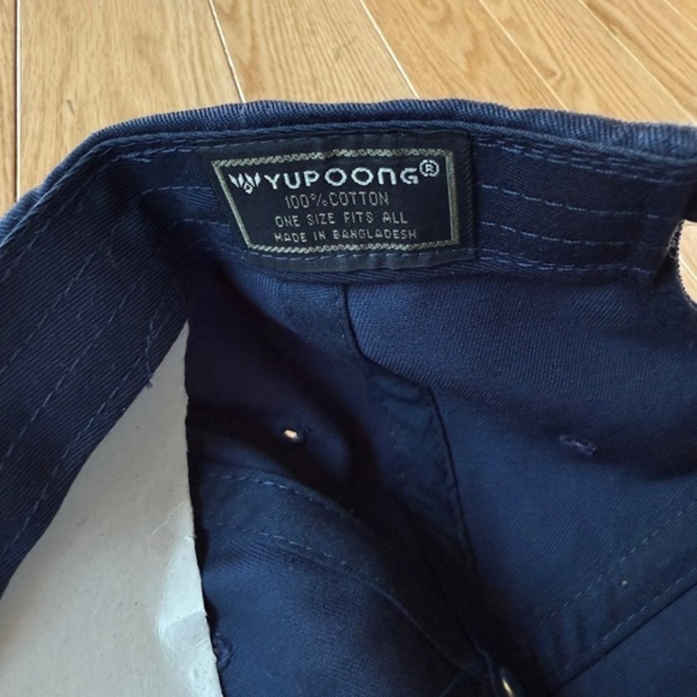 Yupoong Cotton‎ Navy Blue 6 Panel Baseball Hat New - Joe Goldberg Style Hat - Picture 6 of 7